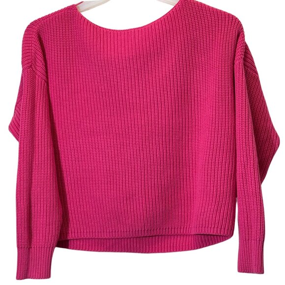 Bar III Sweaters - Women Pink Cut Out Sweater Size: Small
